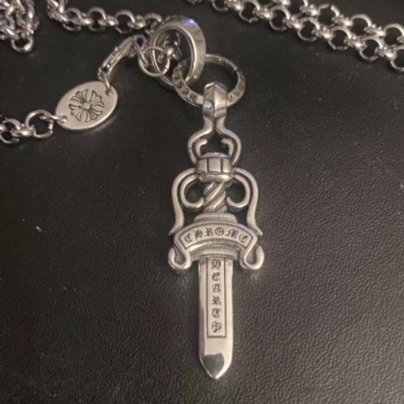 Chrome Hearts Silver Sword Pendant W/Silver Chain - Picture 9 of 10